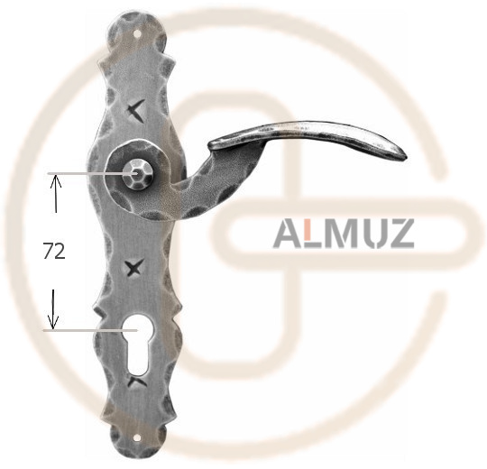 Klamka Gennarina 1093 - rozstaw 72 mm